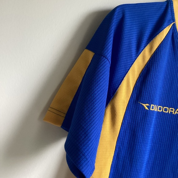 DIADORA Roma Team Jersey Youth Large Blue Yellow NWT Blokecore - Picture 4 of 15